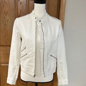 Banana Republic Factory White Jean Jacket